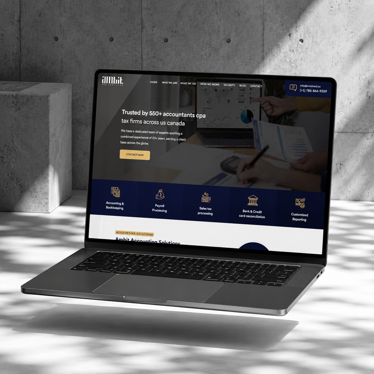 Ambit KPO, Corporate Website project by GAP3