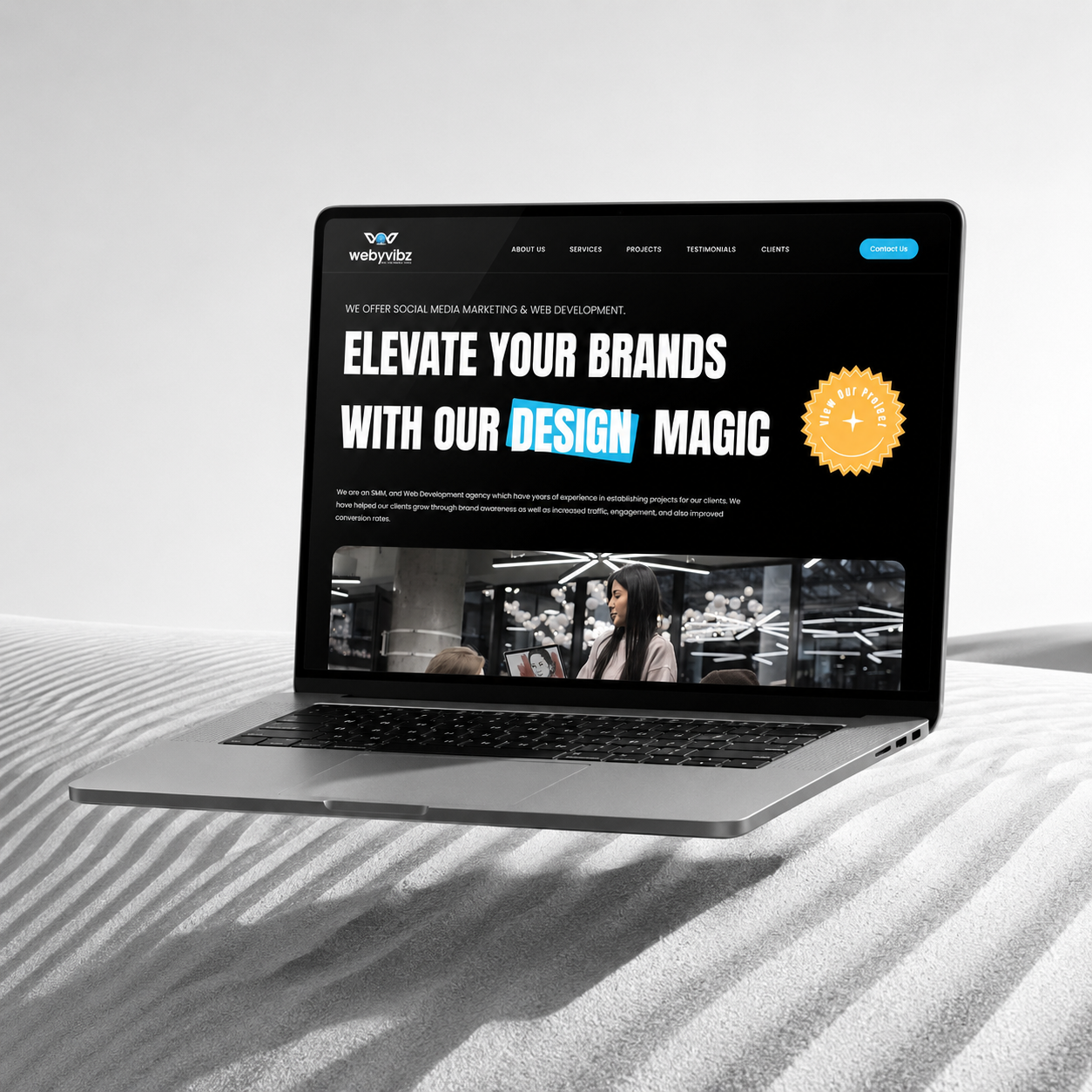 WebyVibz, Agency Website project by GAP3